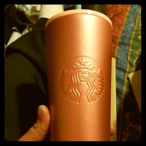 Rose gold Starbucks tumbler